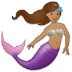 🧜🏽‍♀️ mermaid: medium skin tone display on Samsung